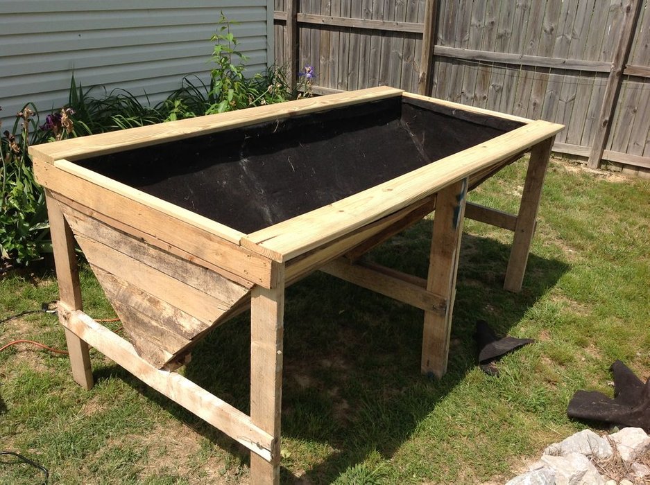 Raised Planter Bed From Pallets