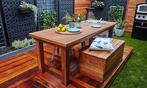 DIY Outdoor Table With Cooler