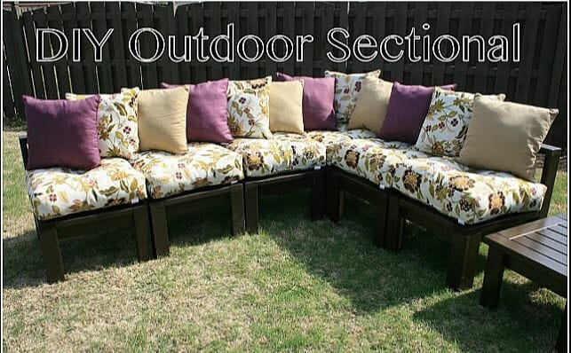 DIY Outdoor Sectional and Table