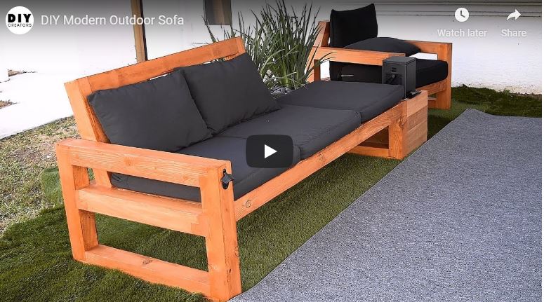 DIY outdoor sofa project
