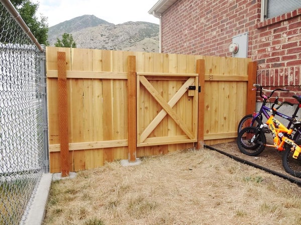DIY Wooden Fence and Gate