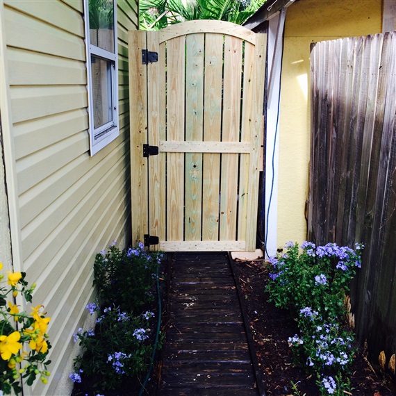 Fancy Wooden Fence Gate