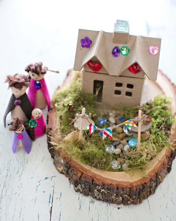 Peg Doll DIY Fairy House
