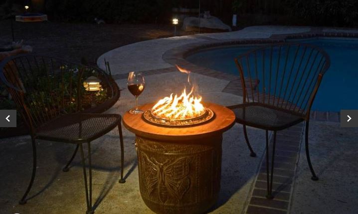 Ceramic Flower Pot Propane Fire Pit