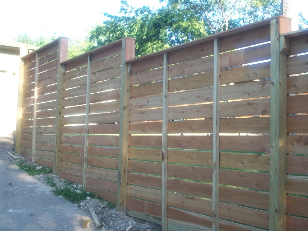 Horizontal DIY Privacy Fence
