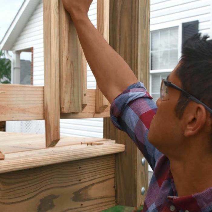 DIY Wood Deck and Railing