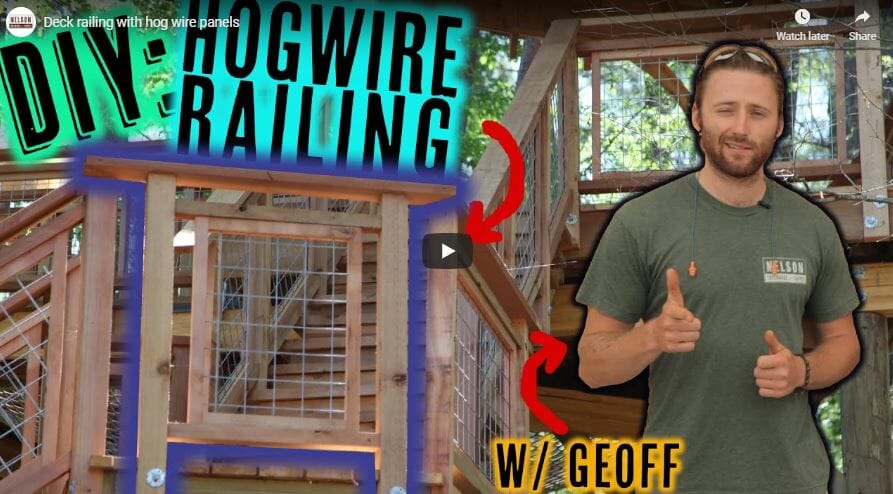 Hog Wire Panel Deck Railing