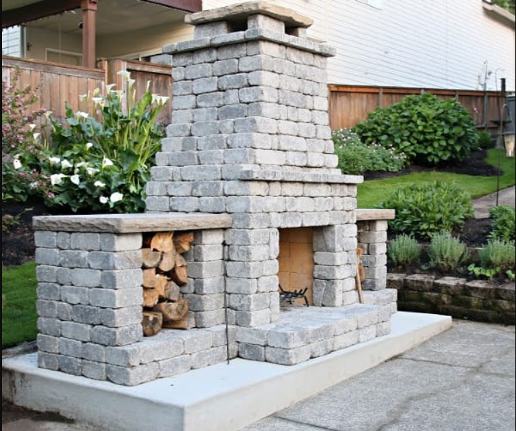 outdoor fireplace kit