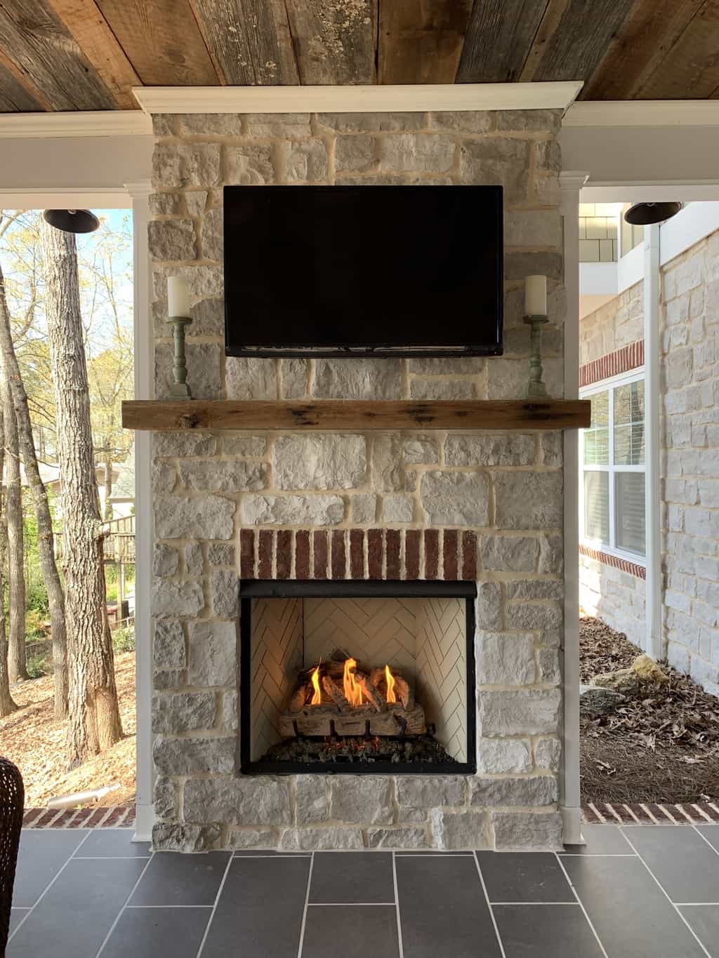Porch Fireplace Plans